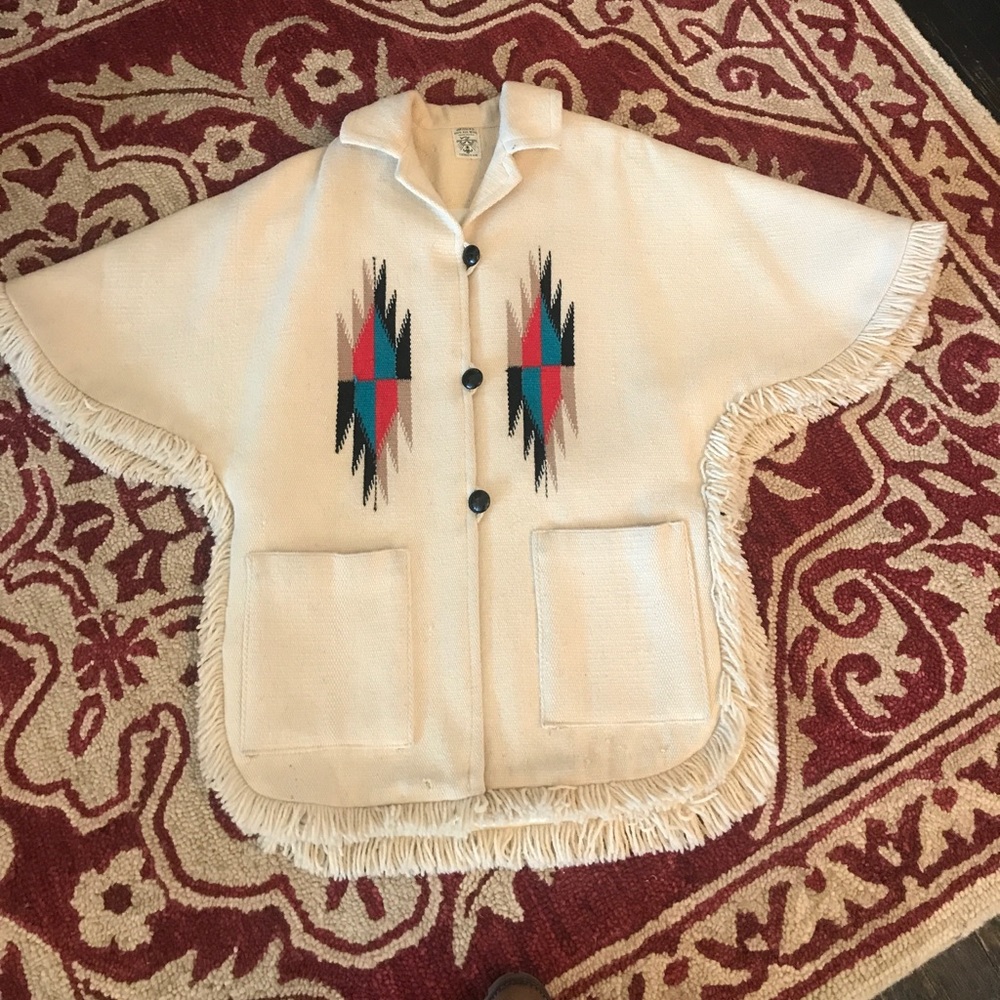 Handmade Vintage wool cape / coat - Picture 1 of 4